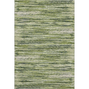 HomeRoots 10' Olive Green & Beige Striped Washable Area Rug - Durable, Stain-Resistant, UV Protected Design! 671246