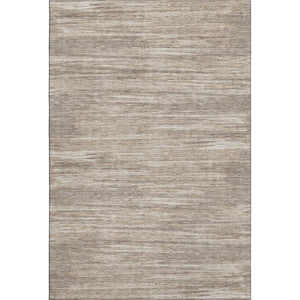 HomeRoots 5' X 8' Striped Taupe Ivory Beige Washable Area Rug with UV Protection – Ideal for Family Spaces! 671254