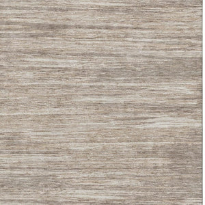HomeRoots 9' X 12' Striped Taupe Ivory Beige Area Rug - Washable, UV Protected, Pet-Friendly for Stylish Spaces 671257