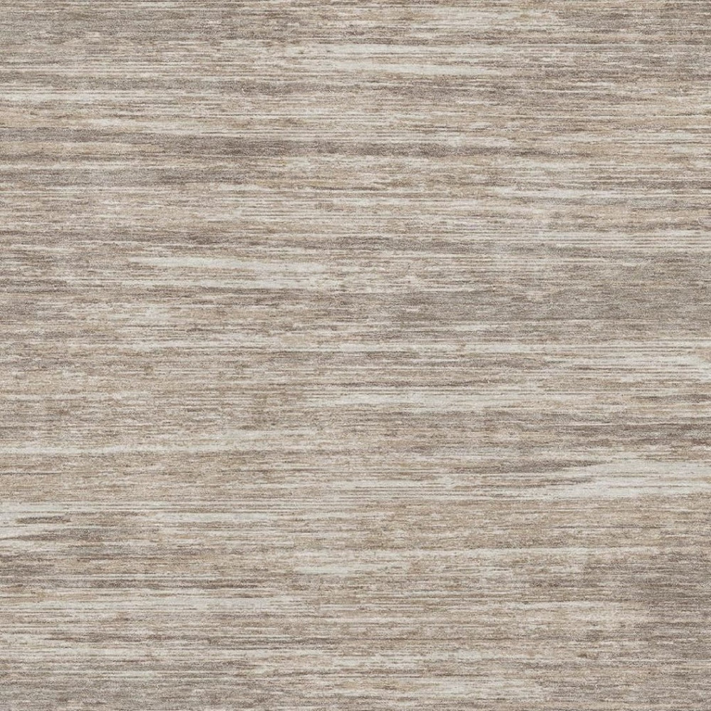 HomeRoots 10' X 14' Durable Taupe Ivory Beige Striped Washable Area Rug with UV Protection for Families and Pets 671258