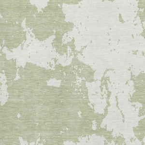 HomeRoots 5' X 8' Artichoke Green and Ivory Washable Area Rug with UV Protection for Stylish Everyday Living 671260