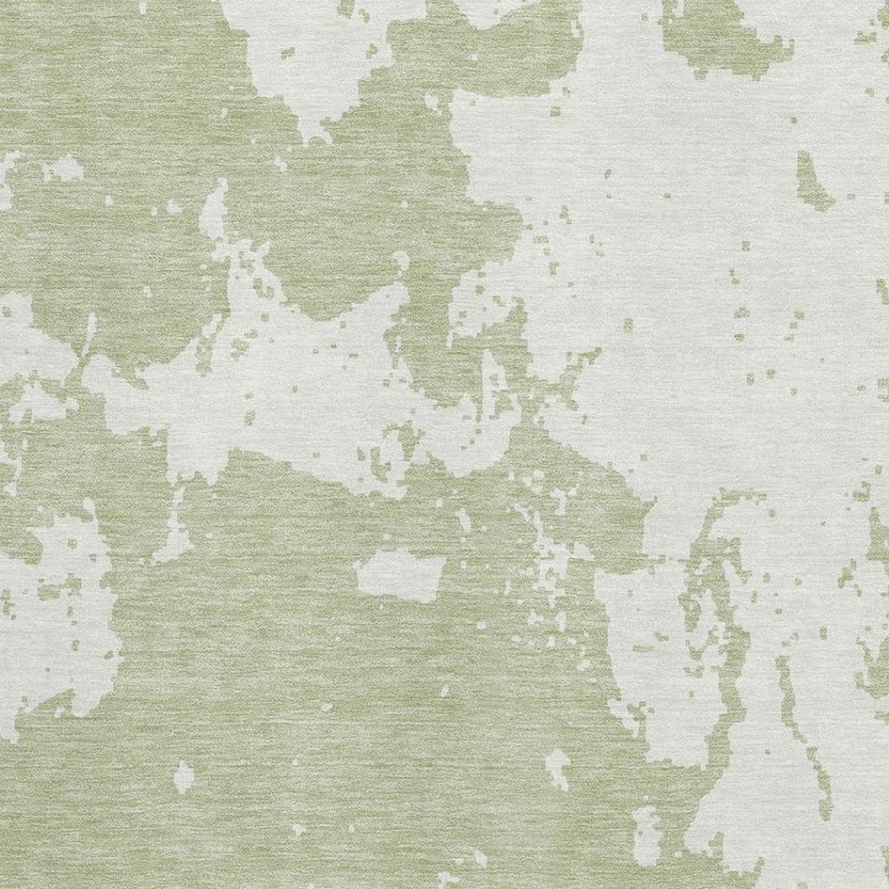 HomeRoots 10' Premium Artichoke Green & Ivory Abstract Washable Area Rug – Durable, UV Protection & Stylish! 671264