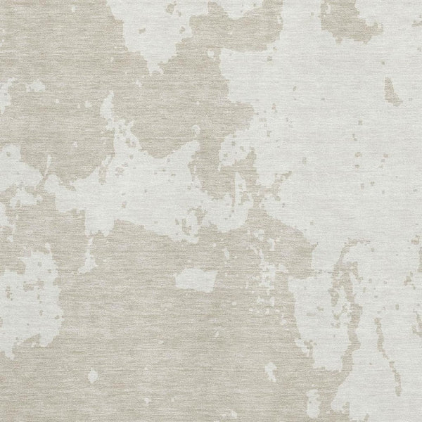 HomeRoots 5' X 8' Beige And Ivory Abstract Area Rug - Durable, Stain Resistant, UV Protected for Modern Spaces 671266