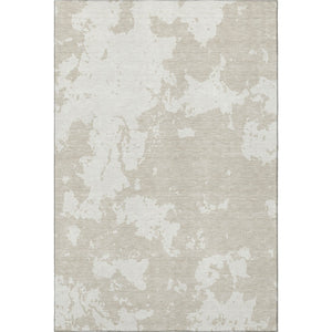 HomeRoots 8' X 10' Beige And Ivory Abstract Area Rug - Stylish, Washable, UV Protected for Busy Homes & Kids 671268
