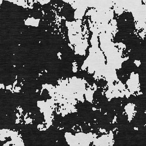 HomeRoots 10' X 14' Black And White Abstract Area Rug - Washable, Durable, UV Protected for Modern Living Spaces 671276