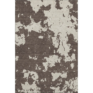 HomeRoots 5' X 8' Washable Abstract Area Rug in Brown & Beige - Durable, UV-Protected, Soft & Stylish Design 671278