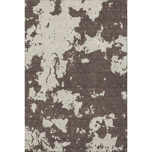 HomeRoots 5' X 8' Washable Abstract Area Rug in Brown & Beige - Durable, UV-Protected, Soft & Stylish Design 671278