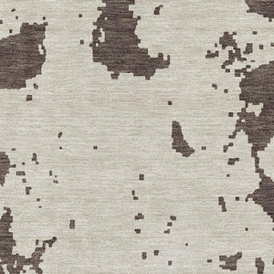 HomeRoots 9' X 12' Abstract Washable Area Rug in Brown & Beige - UV Protected, Durable, Stylish for Any Space 671281