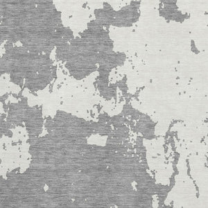 HomeRoots 8' X 10' Stylish Gray and Beige Abstract Washable Area Rug with UV Protection for Modern Spaces 671292