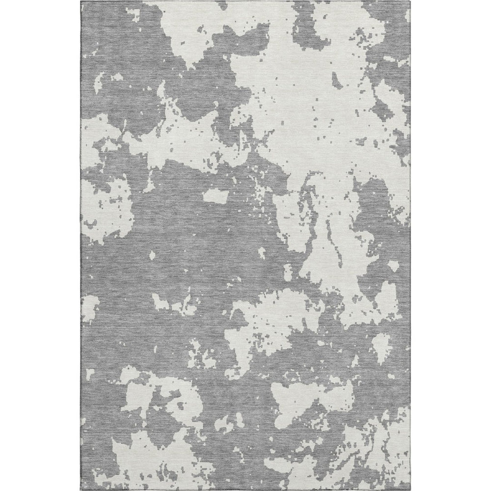 HomeRoots 10' Gray & Beige Abstract Washable Area Rug with UV Protection – Stylish, Durable, & Easy Care! 671294