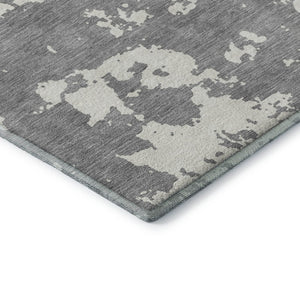 HomeRoots 10' Gray & Beige Abstract Washable Area Rug with UV Protection – Stylish, Durable, & Easy Care! 671294