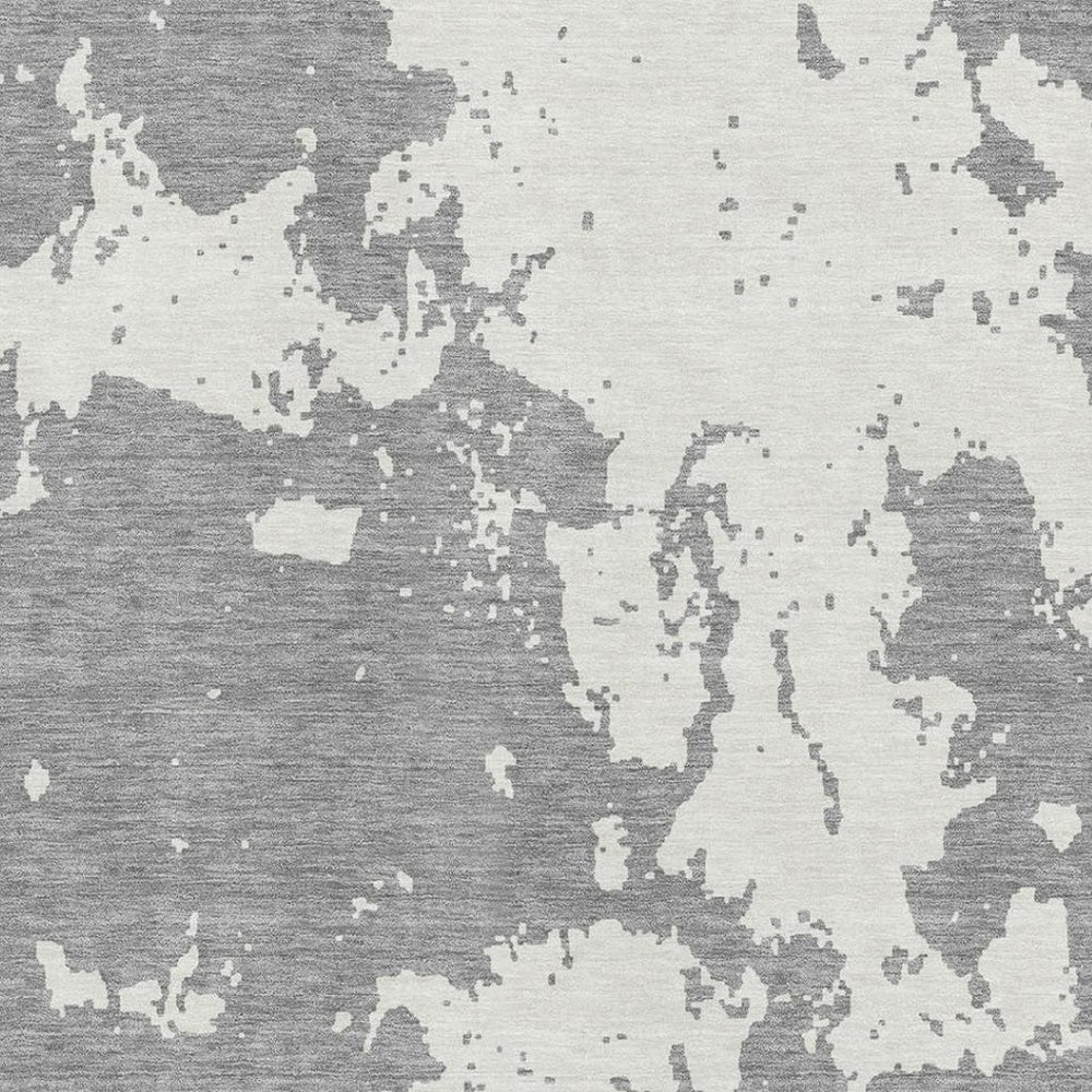 HomeRoots 10' Gray & Beige Abstract Washable Area Rug with UV Protection – Stylish, Durable, & Easy Care! 671294