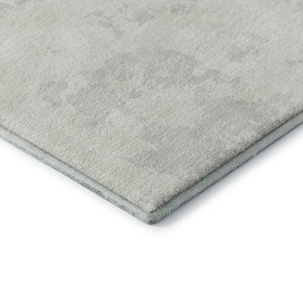 HomeRoots 5' X 8' Ivory and Beige Abstract Area Rug - Durable, Washable, UV-Protected for Modern Living Spaces 671302