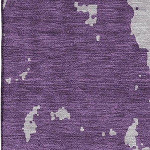 HomeRoots 8' X 10' Large Purple and Gray Abstract Area Rug – Washable, UV Protected, Stylish for Modern Spaces 671316