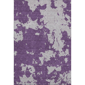 HomeRoots 10' X 14' Purple And Gray Abstract Washable Area Rug – UV Protected, Durable, Easy-Care for High Traffic 671318