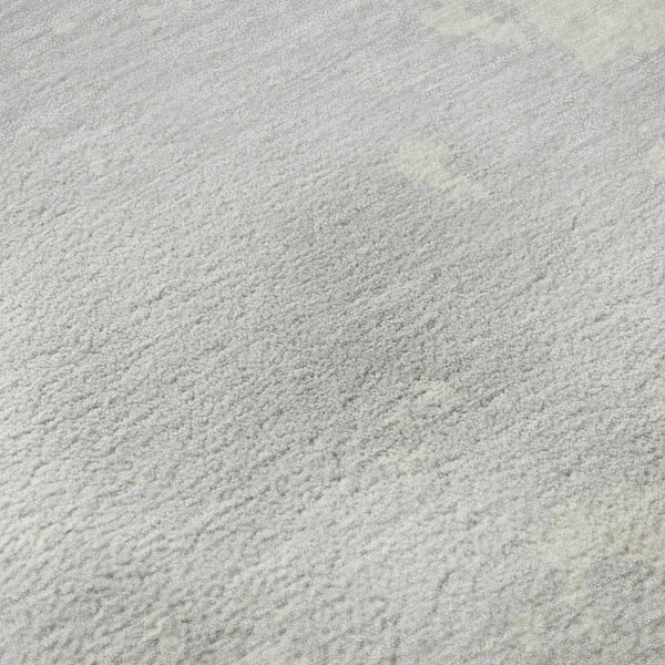 HomeRoots 8' X 10' Silver and Ivory Abstract Washable Area Rug – Durable, UV-Protected for Modern Spaces 671328