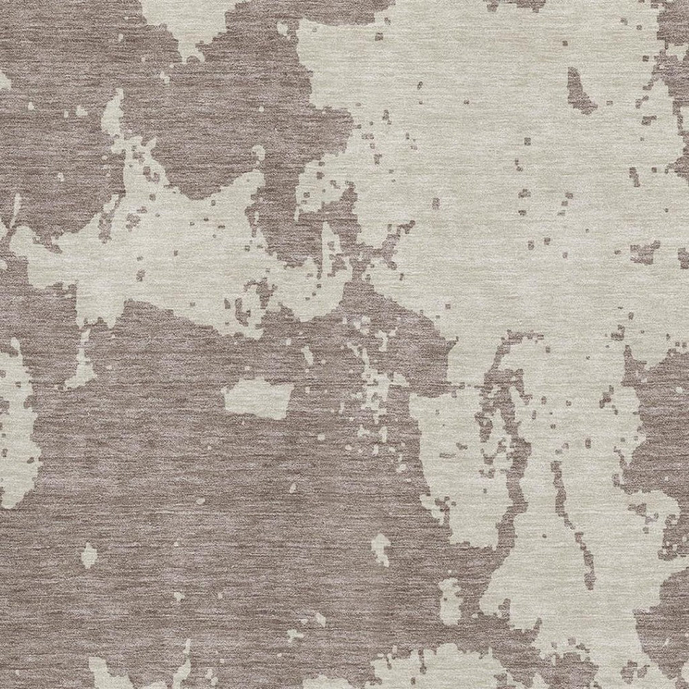 HomeRoots 8' X 10' Washable Taupe and Beige Abstract Area Rug - UV Protected, Stain Resistant for Busy Homes 671340