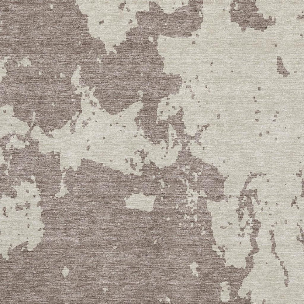 HomeRoots 9' X 12' Contemporary Taupe & Beige Abstract Washable Area Rug with Stain Resistance & UV Defense 671341