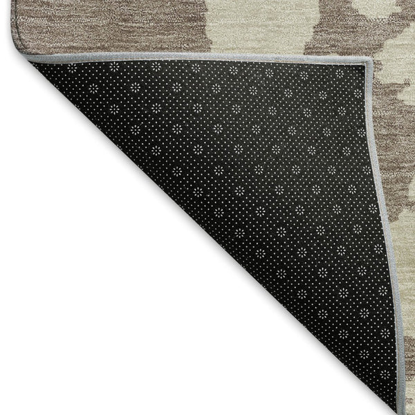 HomeRoots 10' X 14' Taupe And Beige Abstract Washable Area Rug - UV Protected, Stain Resistant, Stylish Comfort 671342