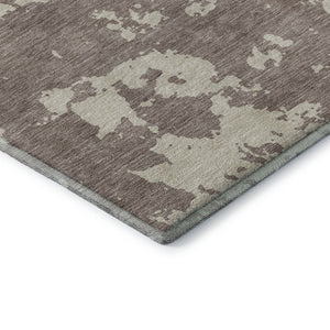 HomeRoots 10' X 14' Taupe And Beige Abstract Washable Area Rug - UV Protected, Stain Resistant, Stylish Comfort 671342