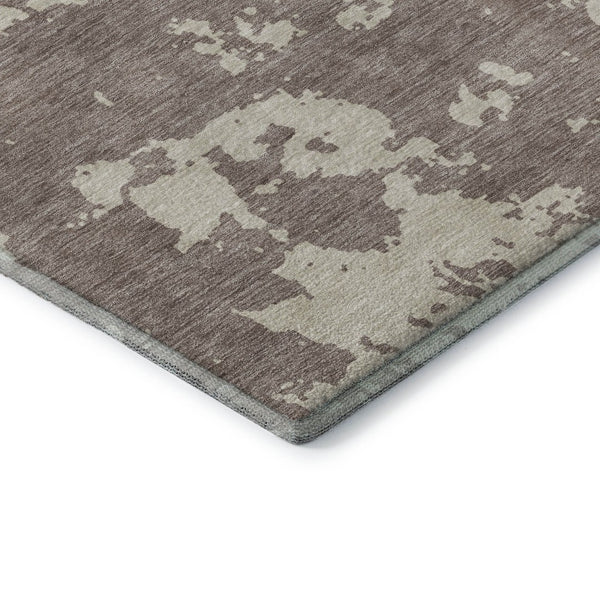 HomeRoots 10' X 14' Taupe And Beige Abstract Washable Area Rug - UV Protected, Stain Resistant, Stylish Comfort 671342