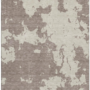 HomeRoots 10' X 14' Taupe And Beige Abstract Washable Area Rug - UV Protected, Stain Resistant, Stylish Comfort 671342