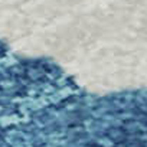 HomeRoots 5' Teal And Ivory Abstract Area Rug - Washable, UV-Protected, Durable for Modern Homes & Pets 671344
