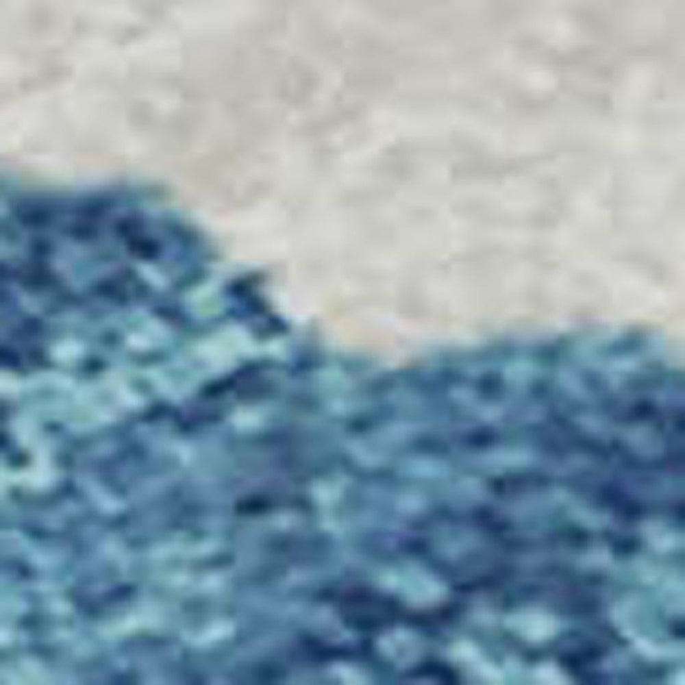 HomeRoots 10' X 14' Teal and Ivory Abstract Area Rug – Washable, Stain-Resistant, UV-Protected for Modern Homes 671348