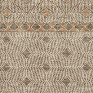 HomeRoots 5' X 8' Stylish Brown & Beige Geometric Area Rug – Washable, Durable, UV Protected for Any Space! 671362