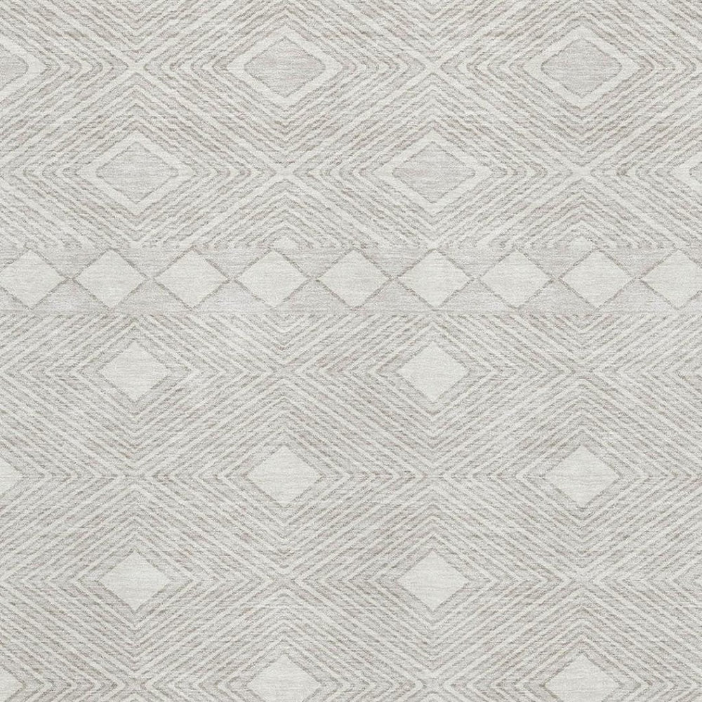 HomeRoots 8' X 10' Ivory & Beige Geometric Washable Area Rug – Stylish, Stain-Resistant, UV Protected Design! 671388