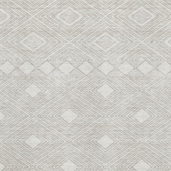 HomeRoots 8' X 10' Ivory & Beige Geometric Washable Area Rug – Stylish, Stain-Resistant, UV Protected Design! 671388