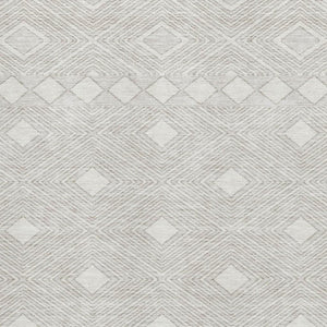 HomeRoots 10' X 14' Ivory & Beige Geometric Area Rug - Washable, UV-Protected, Perfect for Busy Homes! 671390