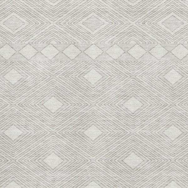 HomeRoots 10' X 14' Ivory & Beige Geometric Area Rug - Washable, UV-Protected, Perfect for Busy Homes! 671390