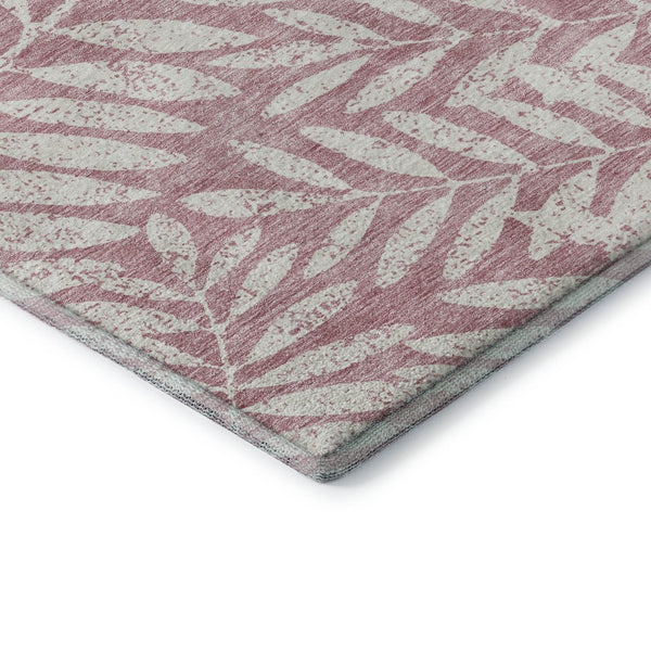 HomeRoots 8' Blush and Ivory Floral Round Rug - Stylish, Washable, UV-Protected, Stain-Resistant for Homes 671429