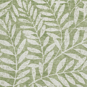 HomeRoots 8' X 10' Green & Beige Floral Area Rug - Durable, Washable, UV-Protected for Homes with Kids & Pets 671454