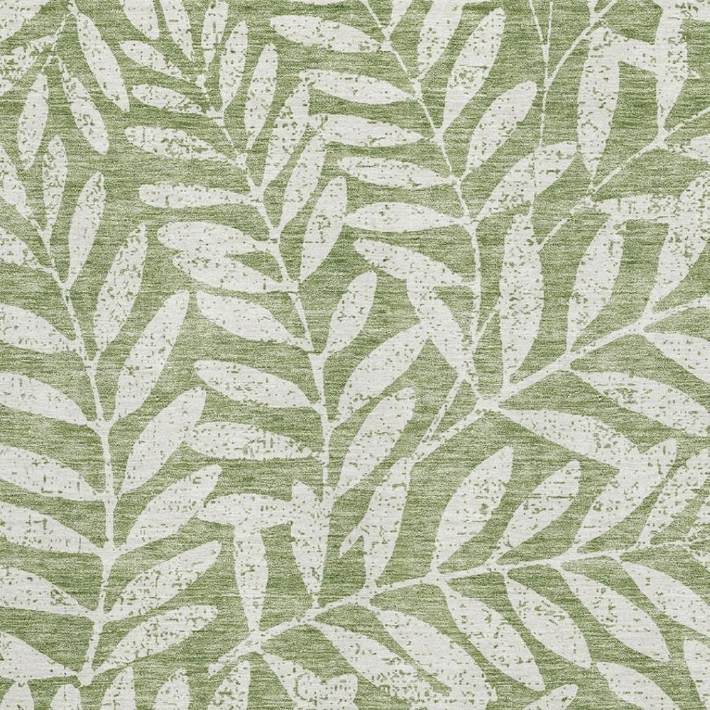 HomeRoots 9' X 12' Floral Washable Area Rug with UV Protection - Durable, Stain-Resistant Comfort for Your Home 671455