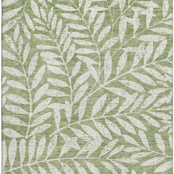 HomeRoots 9' X 12' Floral Washable Area Rug with UV Protection - Durable, Stain-Resistant Comfort for Your Home 671455
