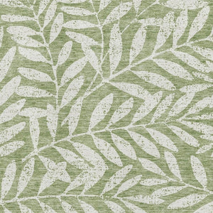 HomeRoots 10' X 14' Green And Beige Floral Washable Area Rug – UV Protected, Durable, Stylish for Large Spaces 671456