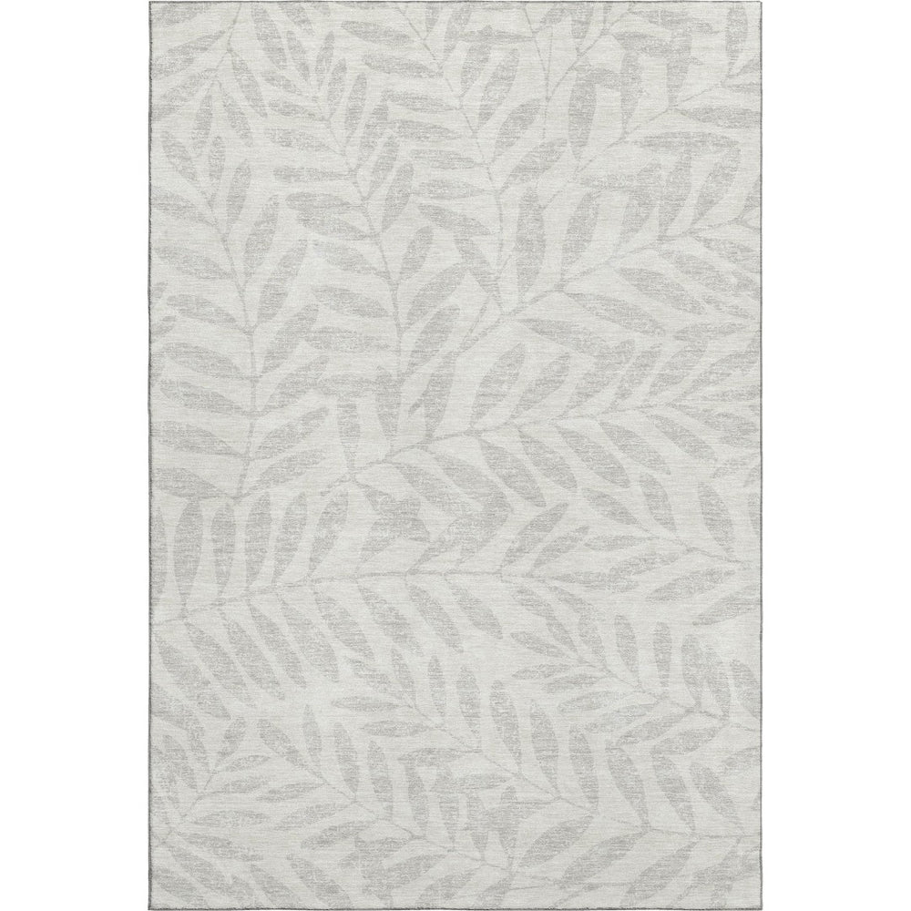 HomeRoots 5' X 8' Ivory And Beige Floral Area Rug – Washable, UV-Protected, Stain-Resistant for Everyday Elegance 671458