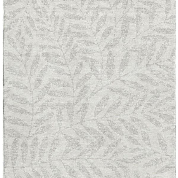 HomeRoots 9' X 12' Elegant Ivory and Beige Floral Area Rug - Washable, UV Protected, Stain Resistant Design! 671461