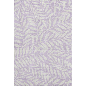 HomeRoots 5' X 8' Lavender And Ivory Floral Area Rug – Soft, Stain-Resistant, UV-Protected for Modern Homes 671464