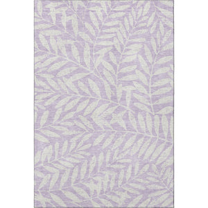 HomeRoots 9' X 12' Elegant Lavender & Ivory Floral Area Rug - Washable, UV Protected, Perfect for Busy Homes 671467