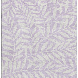 HomeRoots 10' X 14' Lavender Floral Area Rug - Washable, UV-Protected, Durable for Family Homes & Pets 671468