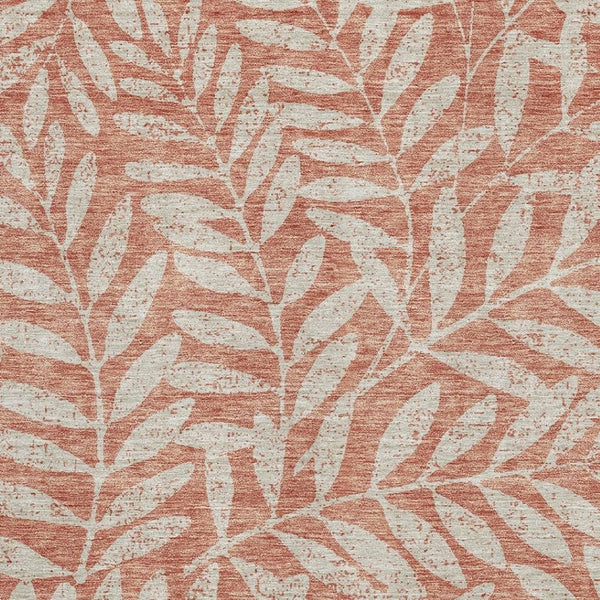 HomeRoots 5' X 8' Salmon and Beige Floral Area Rug - Washable, UV-Protected, Durable, Perfect for Families! 671488