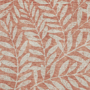 HomeRoots 8' X 10' Salmon and Beige Floral Area Rug - Durable, Stain-Resistant, UV-Protected for Home Décor 671490