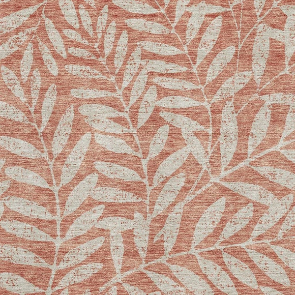 HomeRoots 8' X 10' Salmon and Beige Floral Area Rug - Durable, Stain-Resistant, UV-Protected for Home Décor 671490