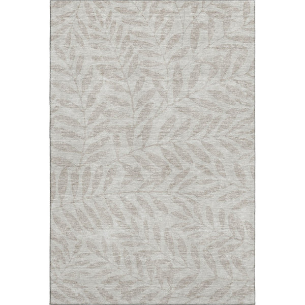 HomeRoots 10' X 14' Taupe and Beige Floral Area Rug – Soft, Durable, Stain-Resistant with UV Protection for Everyday Use 671498