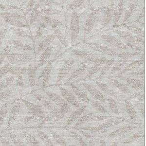 HomeRoots 10' X 14' Taupe and Beige Floral Area Rug – Soft, Durable, Stain-Resistant with UV Protection for Everyday Use 671498
