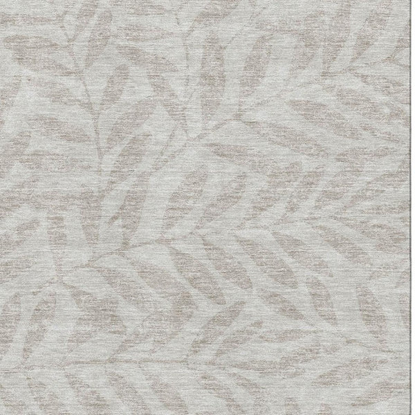 HomeRoots 10' X 14' Taupe and Beige Floral Area Rug – Soft, Durable, Stain-Resistant with UV Protection for Everyday Use 671498