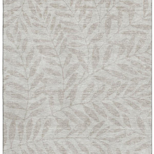 HomeRoots 10' X 14' Taupe and Beige Floral Area Rug – Soft, Durable, Stain-Resistant with UV Protection for Everyday Use 671498